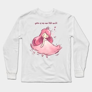 Queen of my own world (transparent background option) Long Sleeve T-Shirt